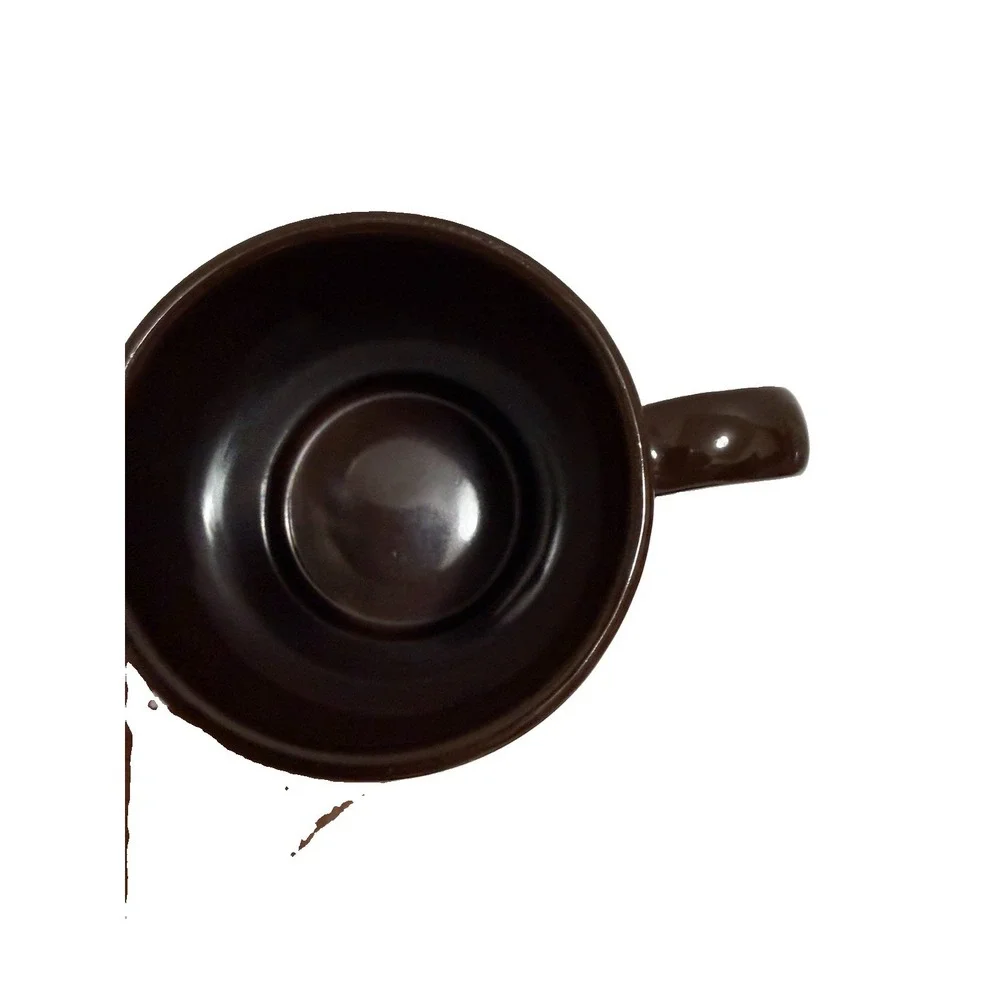 Pottery Barn Chinoise Mugs Coffee Or Tea Cup With Tea Diffuser Brown